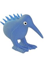 Hračka pes WHISTLE latex,pískací,modrá 8,5cm Kiwi