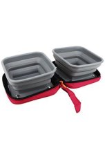 Zolux Bivouak Miska skládací 2 v 1 2 x 700 ml červená