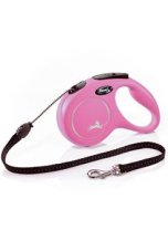 Flexi Classic New M lanko 5 m/20 kg růžová