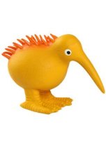 Hračka pes WHISTLE latex,pískací,oranžová 8,5cm Kiwi