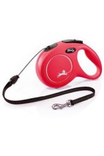 Flexi Classic New M lanko 8 m/20 kg červená