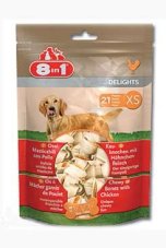 8in1 Delights Chicken Bones XS 21 ks