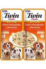 Churu Dog Twin Packs Chicken & Vegetables & Beef in Broth 2 x 40 g