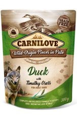 Carnilove Dog Pouch Paté Duck with Timothy Grass 300 g