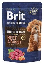 Brit Premium by Nature Dog Fillets in Gravy Beef & Carrot 85 g