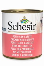 Schesir Dog Adult kuře/mrkev 285 g