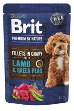 Brit Premium by Nature Dog Fillets in Gravy Lamb & Green Peas 85 g