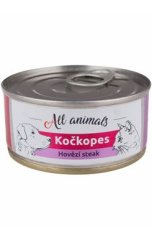 All Animals kočkopes Steak z hovězí svaloviny 100g