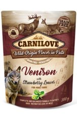 Carnilove Dog Pouch Paté Venison with Strawberry Leaves 300 g