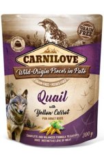Carnilove Dog Pouch Paté Quail with Yellow Carrot 300 g